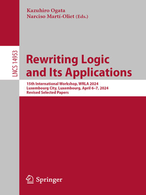 cover image of Rewriting Logic and Its Applications